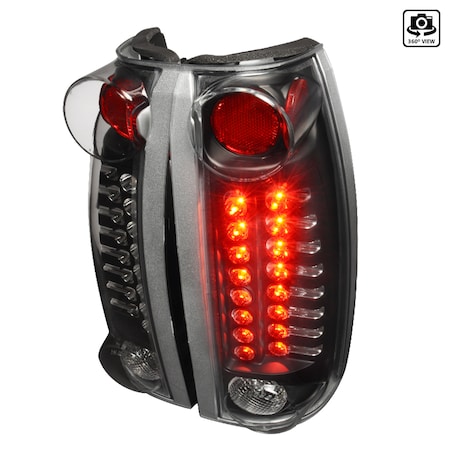 Spec-D Tuning 88-98 Chevrolet C10 LED Tail Lights Black LT-C1088JMLED-TM